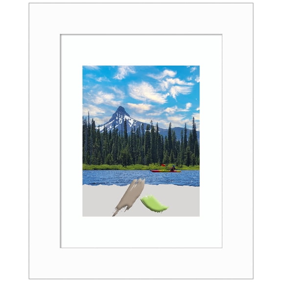 Basic White Narrow Wood Picture Frame, Photo Frame, Art Frame