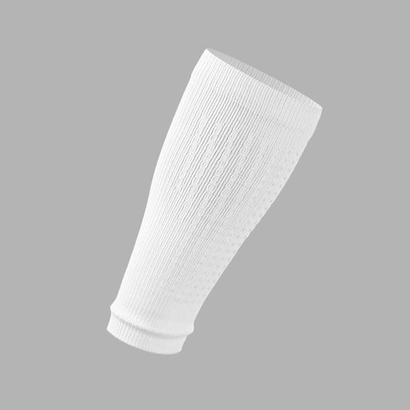 White Seamless Forearm Sleeve with Grip
