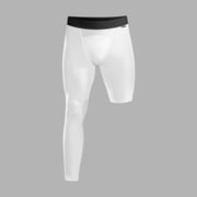 White Single-leg Basketball Tights