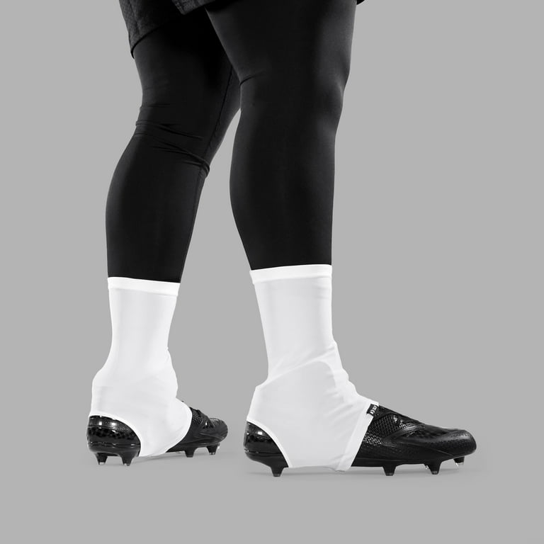 Sleefs Basic White Spats, Cleat Covers, Durable Polyester Spandex