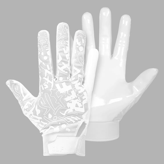 White Sticky Football Receiver Gloves