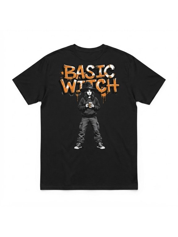 Basic Witch Funny Halloween Witch Black T-Shirt, Idea Gift