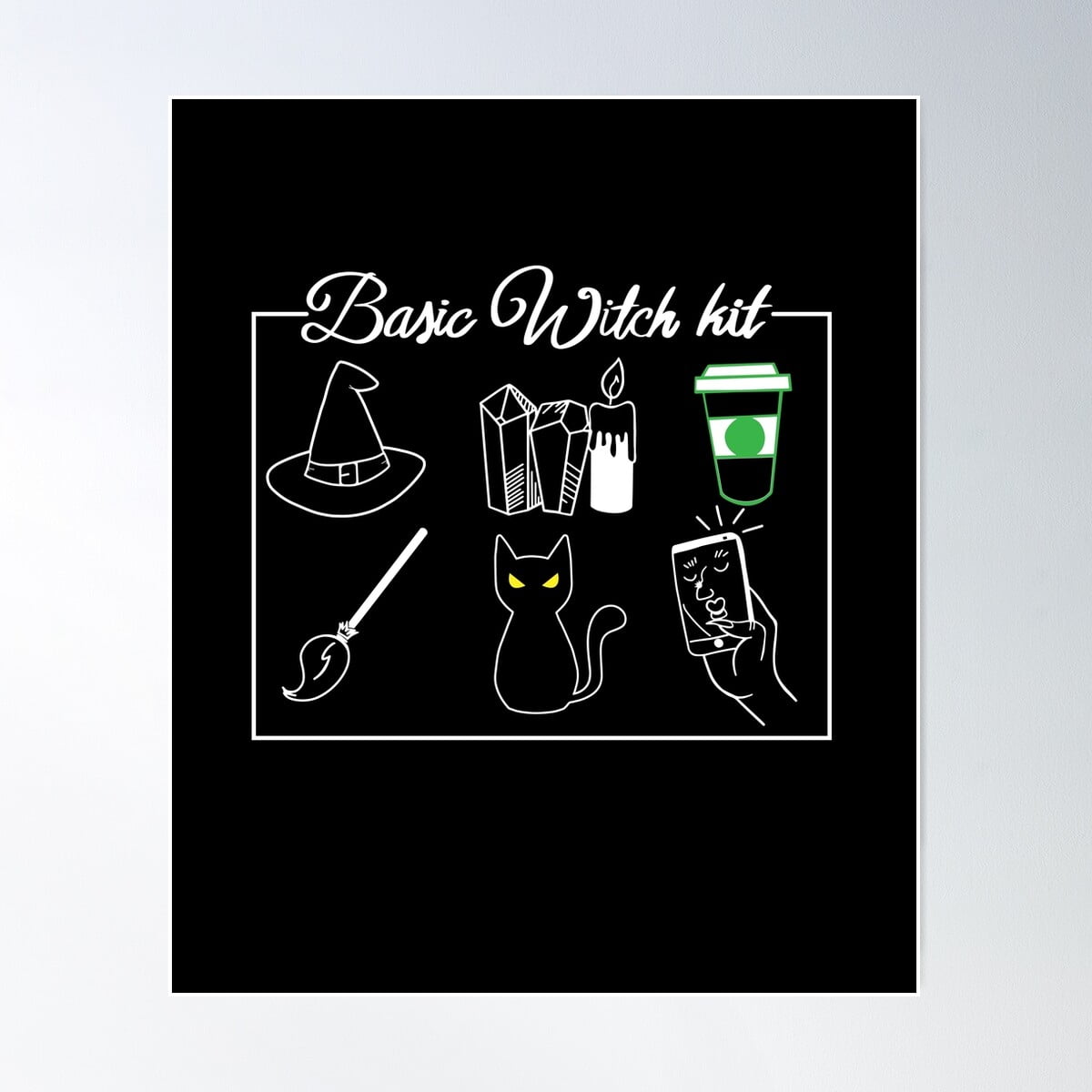 Basic Witch Kit Poster Wall Art, Modern Wall Decor For Living Room ...
