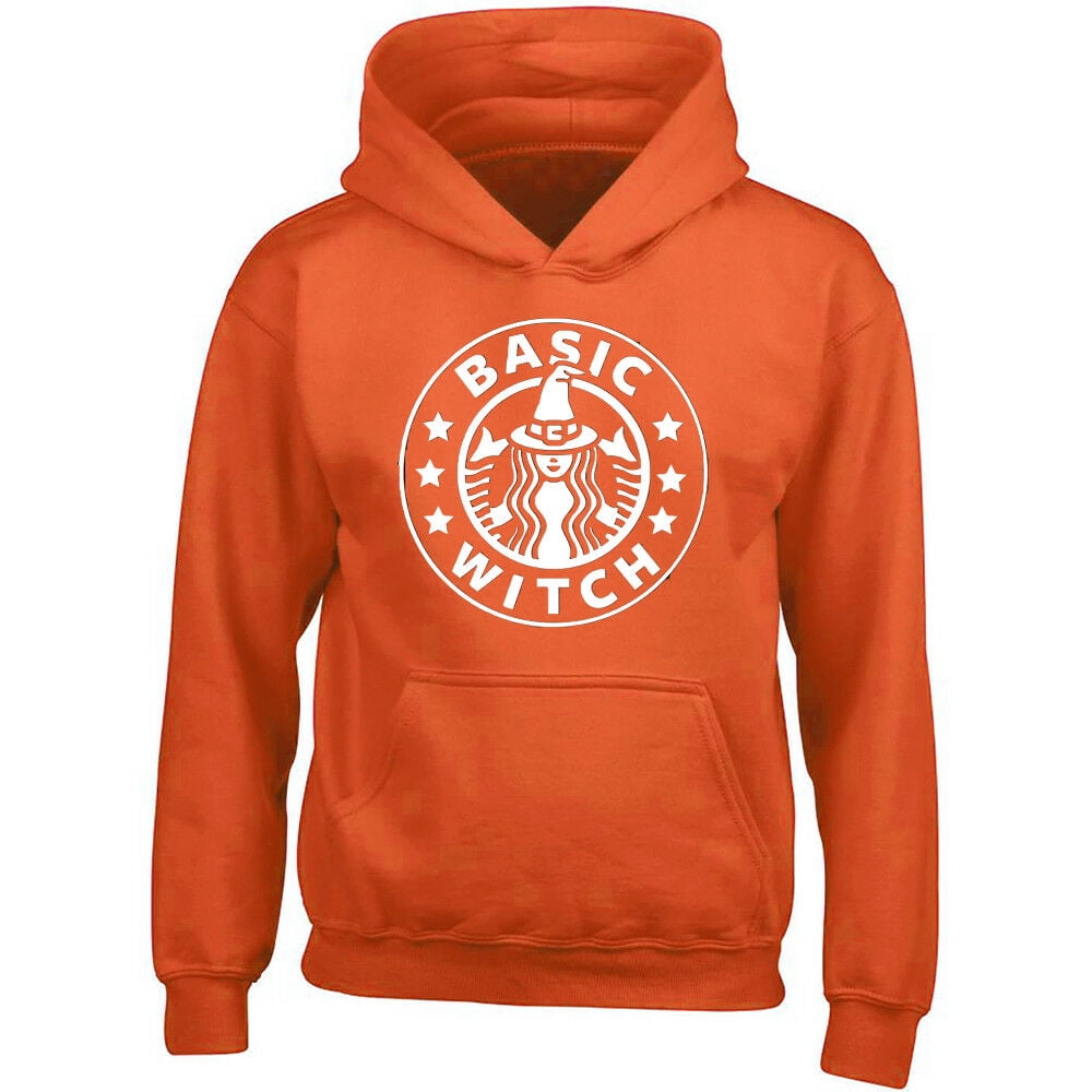 Basic Witch Star Logo Funny Boo Halloween Design Orange Sweatshirt Hoodie Unisex X Large Walmart