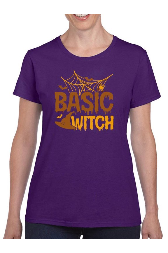 Basic Witch. Witch Hat T-Shirt Women -Image by Shutterstock, Female Small