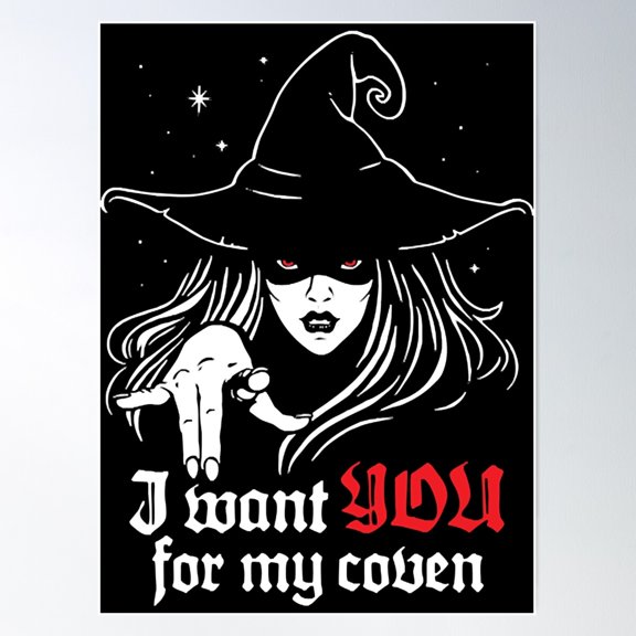 Basic Witches Poster Wall Art, Modern Wall Decor For Living Room Bedroom, 8x12 UNFRAMED