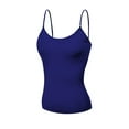 thumbnail image 1 of Basic Women Camisole Cami Built-In Shelf Bra Adjst Strap Tank Top - Junior Size, 1 of 4