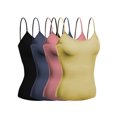 thumbnail image 1 of Basic Women Camisole Cami Built-In Shelf Bra Adjst Strap Tank Top - Junior Size, 1 of 6