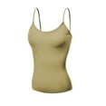 thumbnail image 1 of Basic Women Camisole Cami Built-In Shelf Bra Adjst Strap Tank Top - Junior Size, 1 of 3