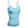 thumbnail image 1 of Basic Women Camisole Cami Built-In Shelf Bra Adjst Strap Tank Top - Junior Size, 1 of 3
