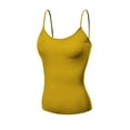 thumbnail image 1 of Basic Women Short Cami Built-In Shelf Bra - D.Mustard, M, 1 of 3