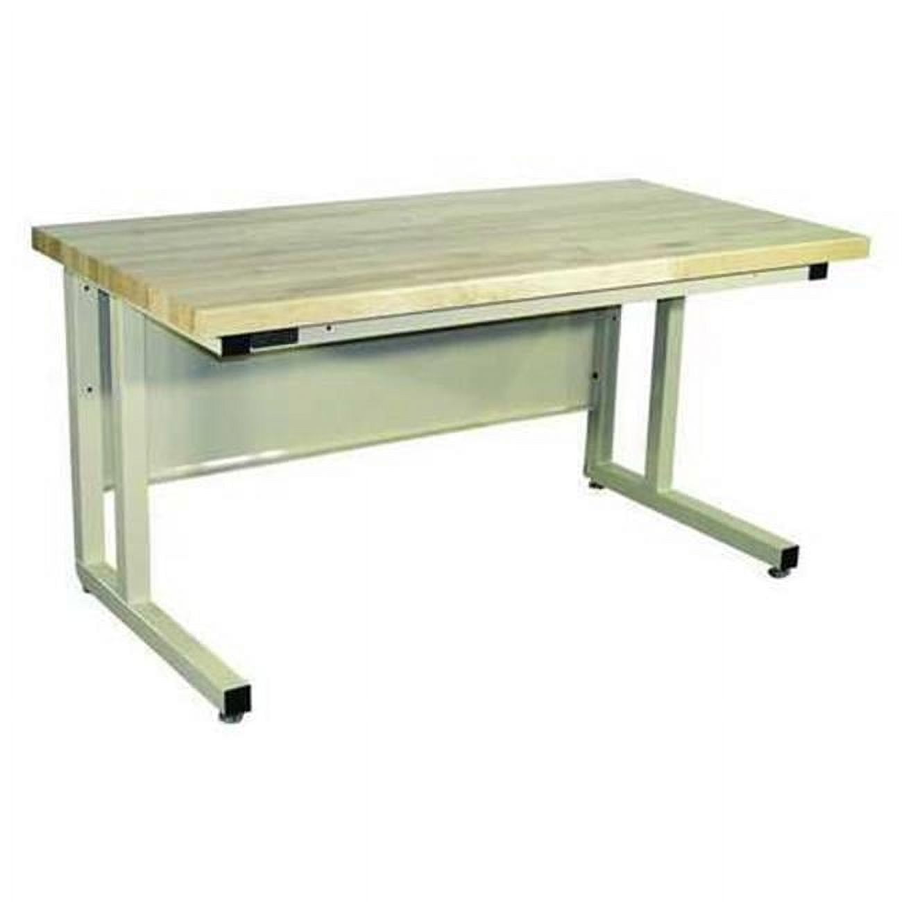 Basic Workstation Model Cantilever Heavy Duty, Solid Maple, Light Beige ...