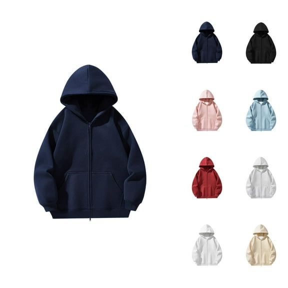 Basic Zip Up Hoodies for Men 2025 Fall Winter Long Sleeve Hooded Sweatshirt with Pockets Pullover Jacket Mens Hoodies