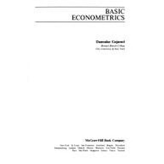Pre-Owned Basic econometrics Hardcover Damodar N Gujarati