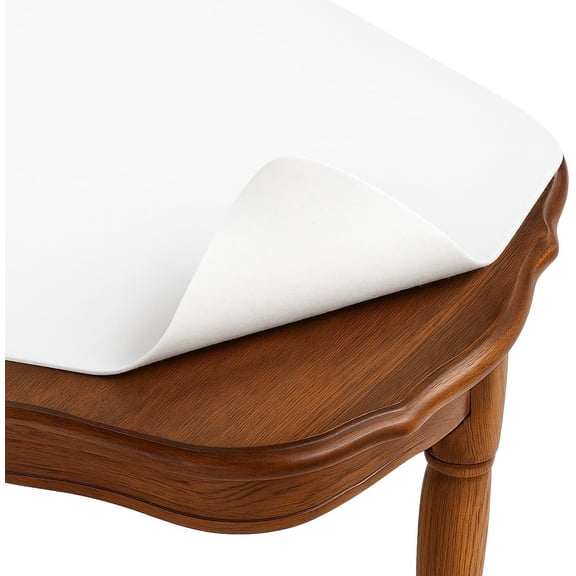 Basic wool felt back vinyl table mat - custom size waterproof table protector, with flannel back lining - heat-resistant restaurant tablecloth, 52