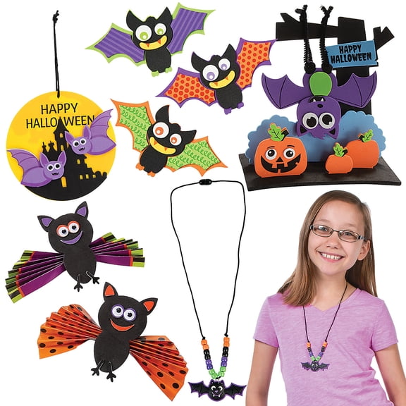 Basically Bats Craft Kit Assortment - Bulk 60 Pc