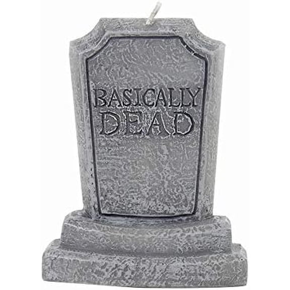 Basically Dead Tombstone Candle, Grey, one Size$$Home Decor, Kitchen, & Other