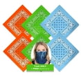 thumbnail image 1 of Basico 100% Cotton Head Wrap Bandanas 6 Pack with Tube Face Mask/Headband, 1 of 8