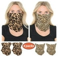 thumbnail image 1 of Basico - 4PK Leopard Print Multifunctional Neck Gaiter Balaclava Face Mask Men Women, 1 of 11