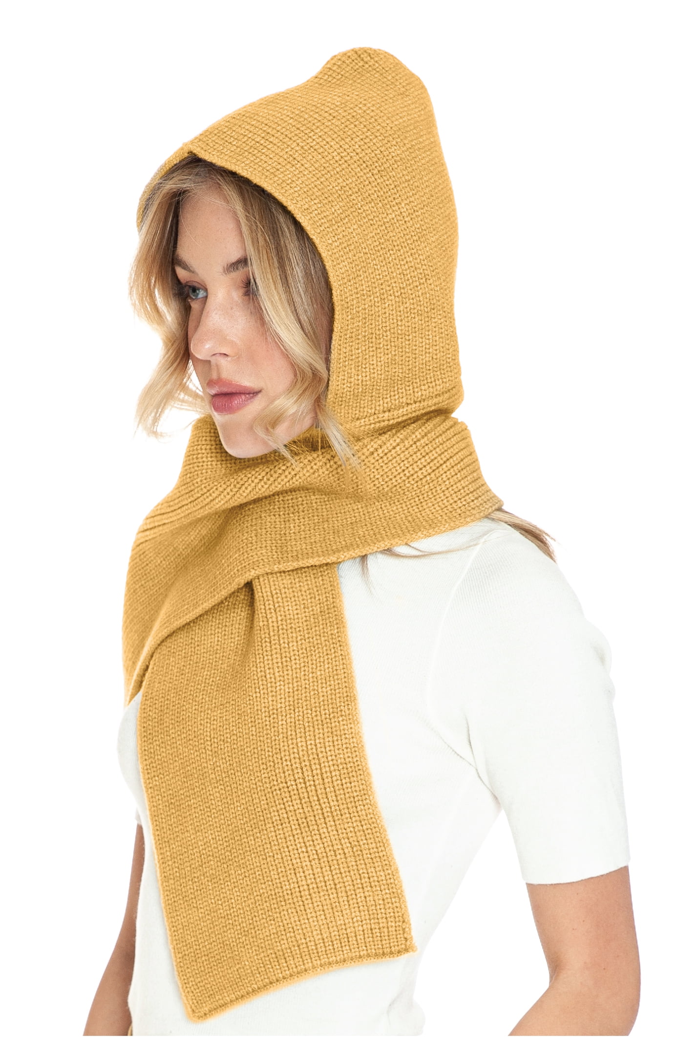 Basico 5 Colors Knitted Hooded Scarf for Women Men Winter Balaclava Ski