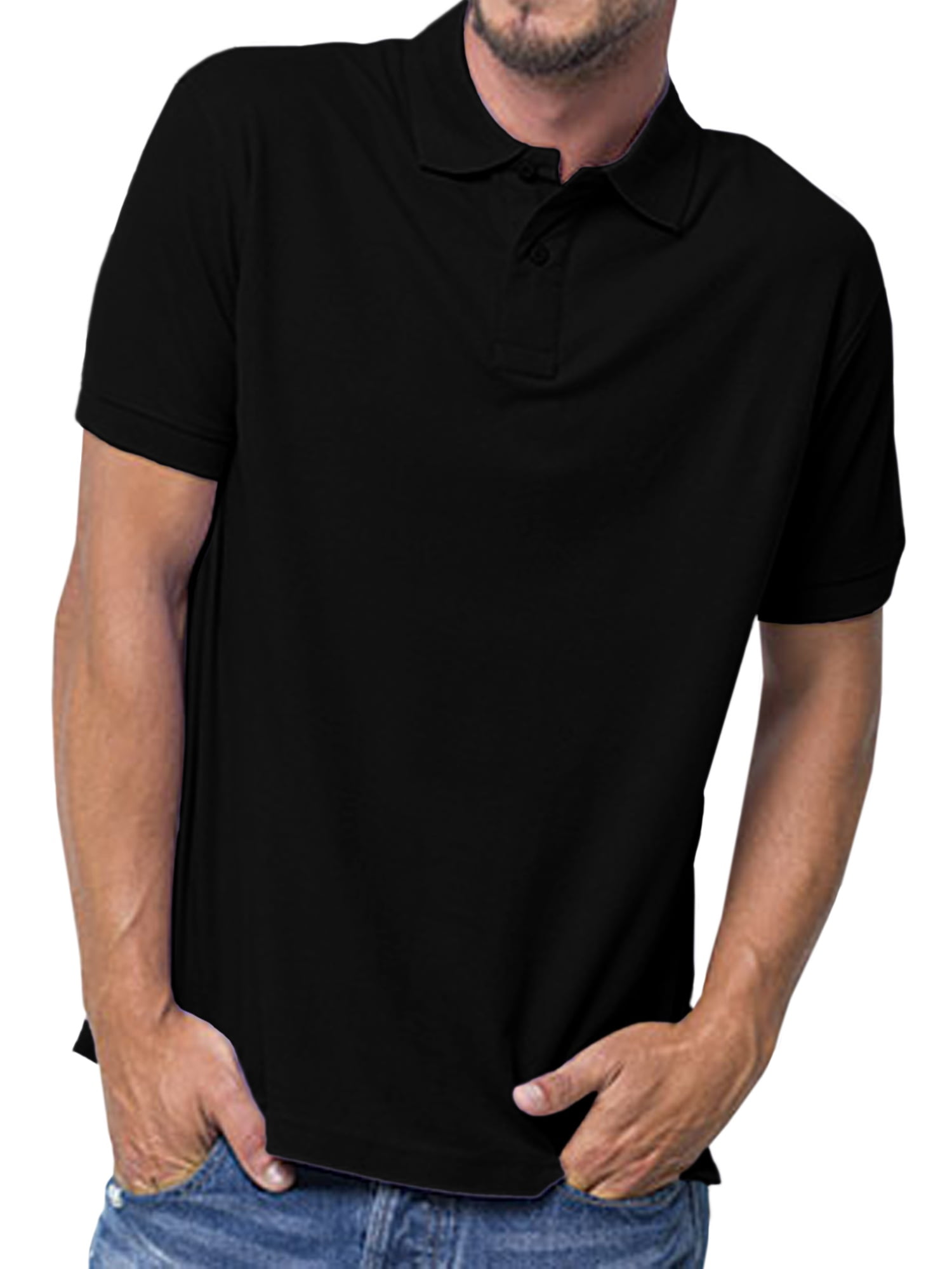Black polo shirt walmart sale