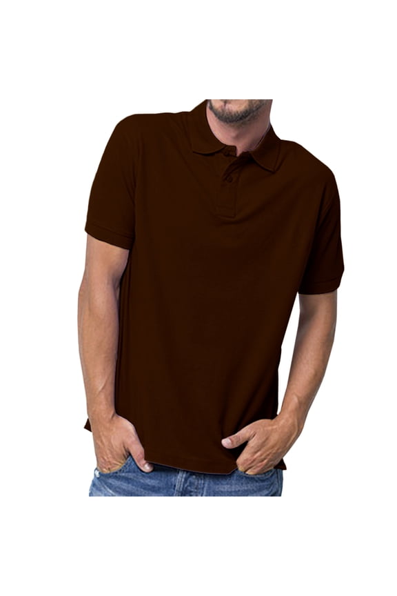 (Brown) Polo Collared Shirts For Women 100% Cotton Short Sleeve Golf Polo Shirts For Women and Juniors