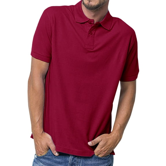 Basico (Burgundy) Polo Collared Shirts For Women 100% Cotton Short Sleeve Golf Polo Shirts For Men