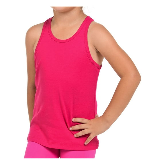 Basico Girl's Racer Back Tank Top 100% Cotton Sleeveless