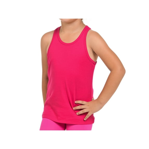Basico Girl's Racer Back Tank Top 100% Cotton Sleeveless