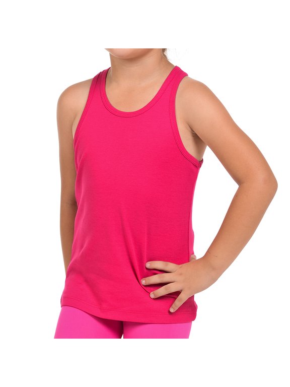 Girl's Racer Back Tank Top 100% Cotton Sleeveless
