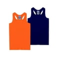 thumbnail image 1 of Basico Girls' Racer Back Tank Top Tunic 100% Cotton Sleeveless Tee Kids Child(2Pack), 1 of 5