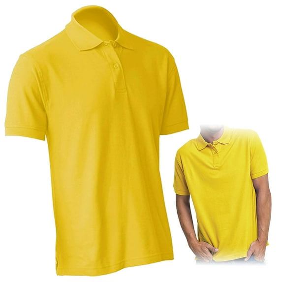 Basico (Gold) Polo Collared Shirts For Women 100% Cotton Short Sleeve Golf Polo Shirts For Men