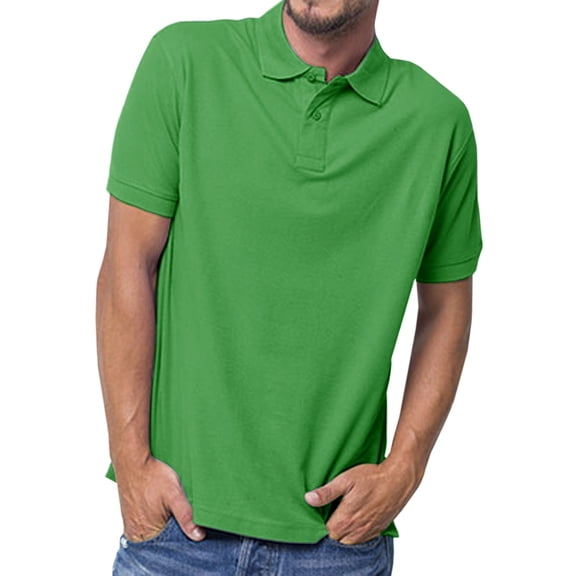 Basico (Green) Polo Collared Shirts For Women 100% Cotton Short Sleeve Golf Polo Shirts For Men
