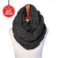 thumbnail image 1 of Basico Infinity Scarf for Women Winter Chunky Knitted Scarves Warm Circle Cable Loop Scarfs Charcoal Gray, 1 of 7