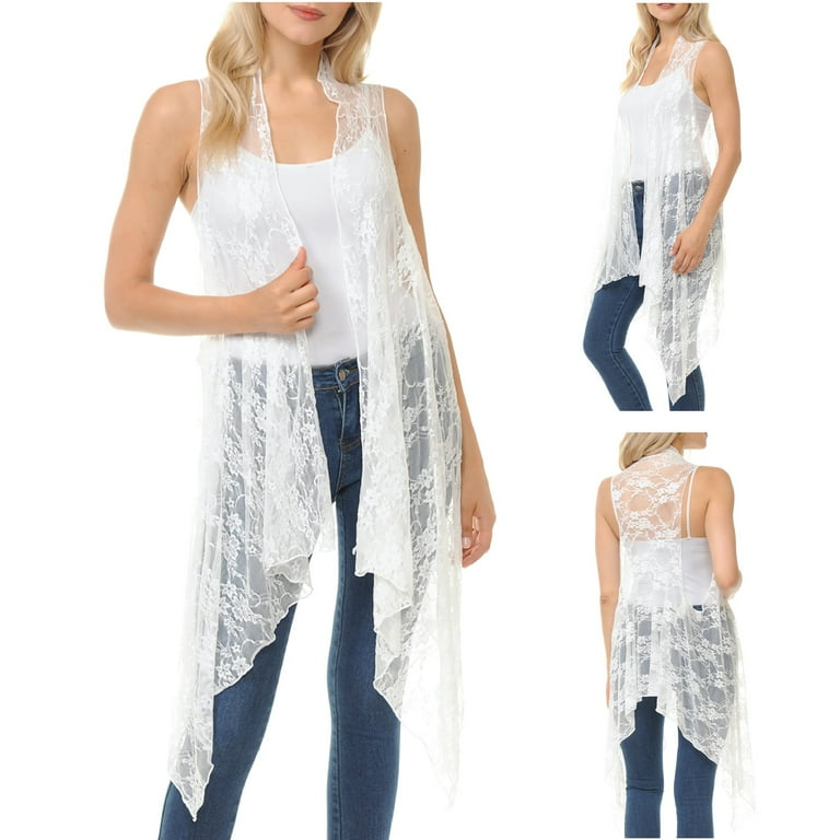 White lace kimono outlet cardigan