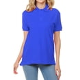 thumbnail image 1 of Basico (Royal Blue) Polo Collared Shirts For Women 100% Cotton Short Sleeve Golf Polo Shirts For Women and Juniors, 1 of 5