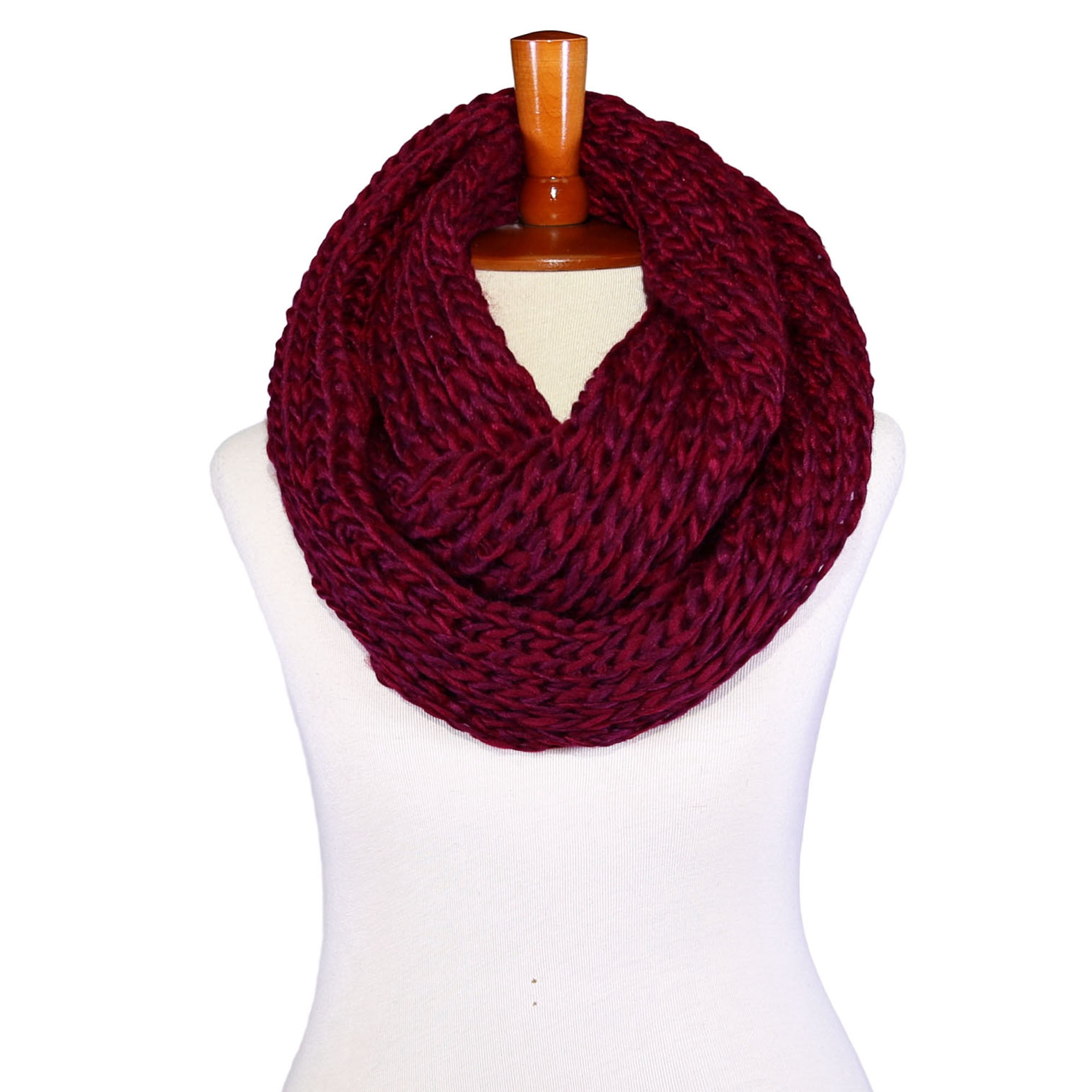 Basico Unisex Adult Junior Winter Knitted Infinity Circle Loop Scarf ...