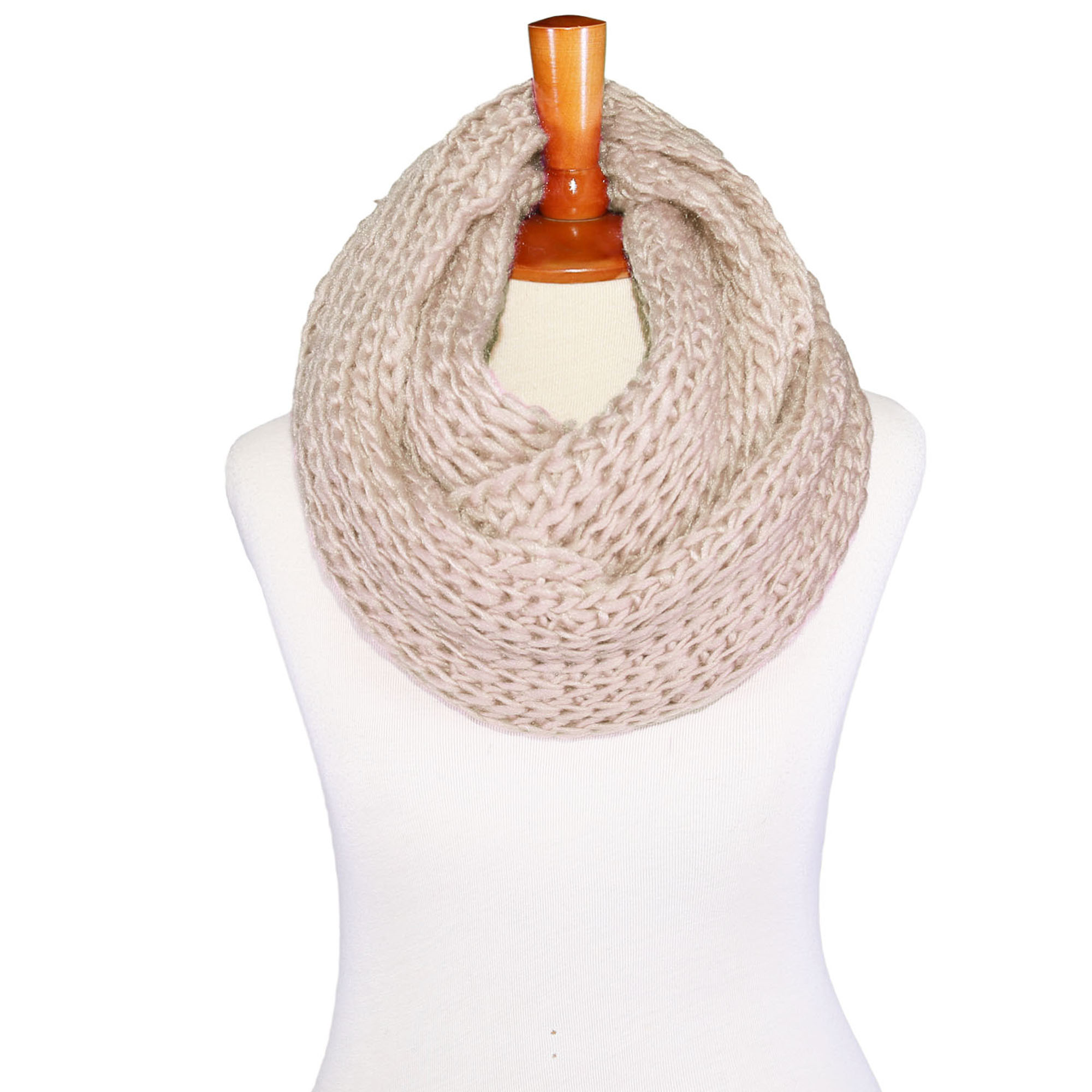 Basico Unisex Adult Junior Winter Knitted Infinity Circle Loop Scarf ...