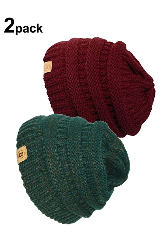 Unisex Adult Warm Chunky Soft Stretch Cable Knit Beanie Cap Hat