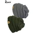 thumbnail image 1 of Basico Unisex Adult Warm Chunky Soft Stretch Cable Knit Beanie Cap Hat, 1 of 3