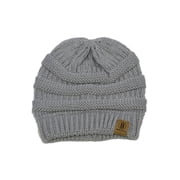 Basico Unisex Adult Warm Chunky Soft Stretch Line Cable Knit Beanie Cap Hat