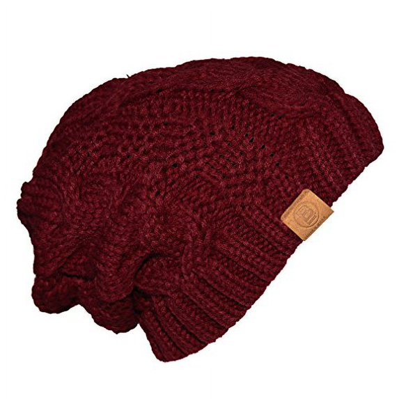Basico Unisex Adult Winter Knitted Cable Beanie Loose Hat