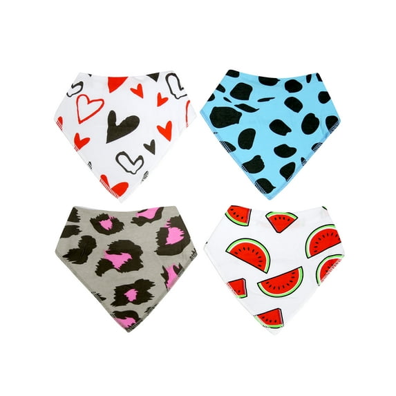 Basico Unisex Baby Bandana Bibs 100% Cotton Baby Shower Gift Set Value Pack 