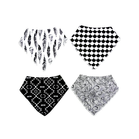 Basico Unisex Baby Bandana Bibs 100% Cotton Baby Shower Gift Set Value Pack 