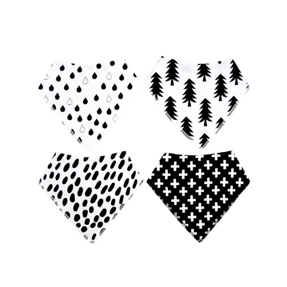 Basico Unisex Baby Bandana Bibs 100% Cotton Baby Shower Gift Set Value Pack&nbsp;