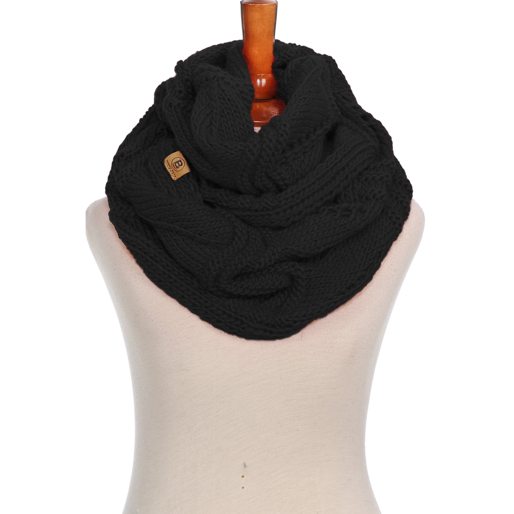 Basico Winter Infinity Scarf for women Warm Knitted Circle Loop Various ...