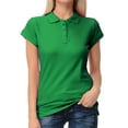 thumbnail image 1 of Basico Women Junior's Short Sleeve Slim Fit  Polo Shirt  100% Cotton, 1 of 4
