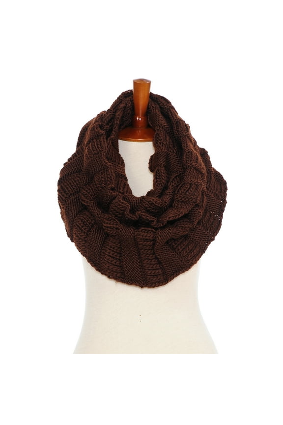 Women Winter Warm Knit Infinity Scarf Soft Shawl