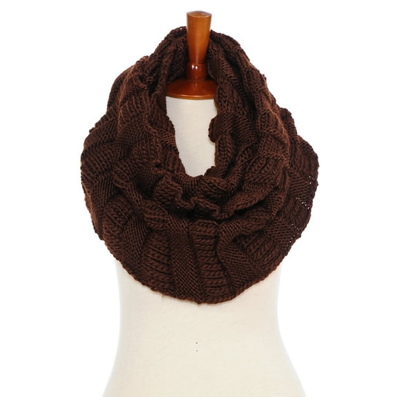 Basico Women Winter Warm Knit Infinity Scarf Soft Shawl