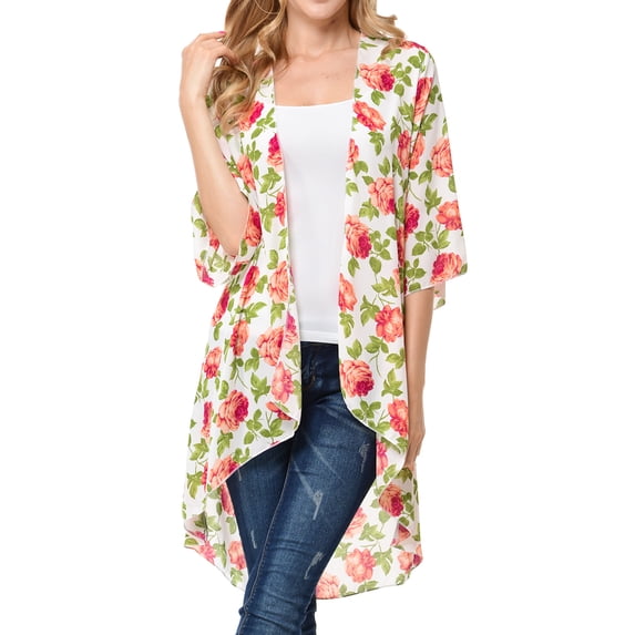 Basico Women's Chiffon Open Vest Cardigan Swimsuits Cover ups